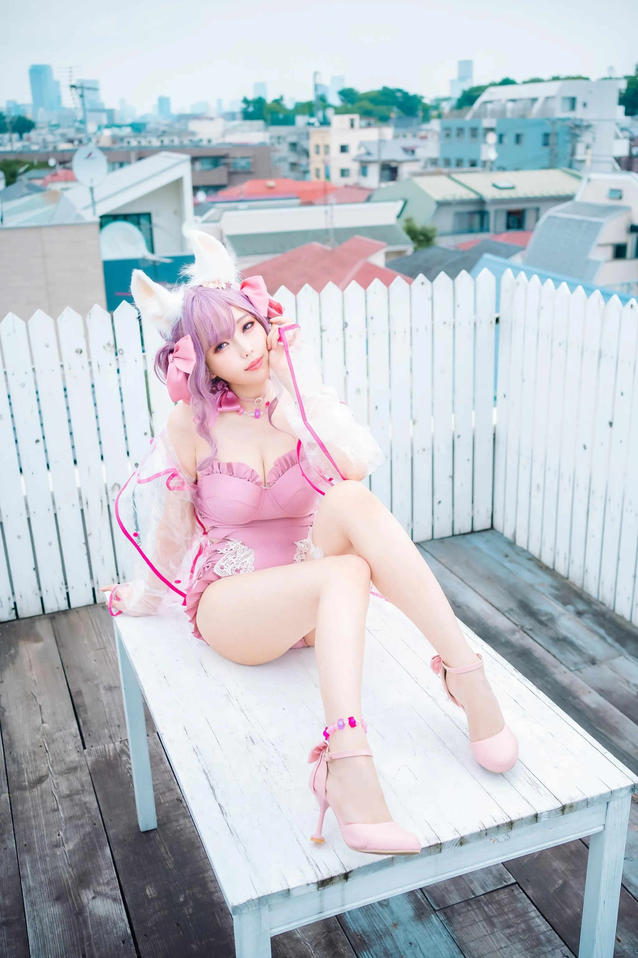 ElyEE子 – NO.82 Fluffy Summer – Original Swimsuit-粉色 [54P]插图1